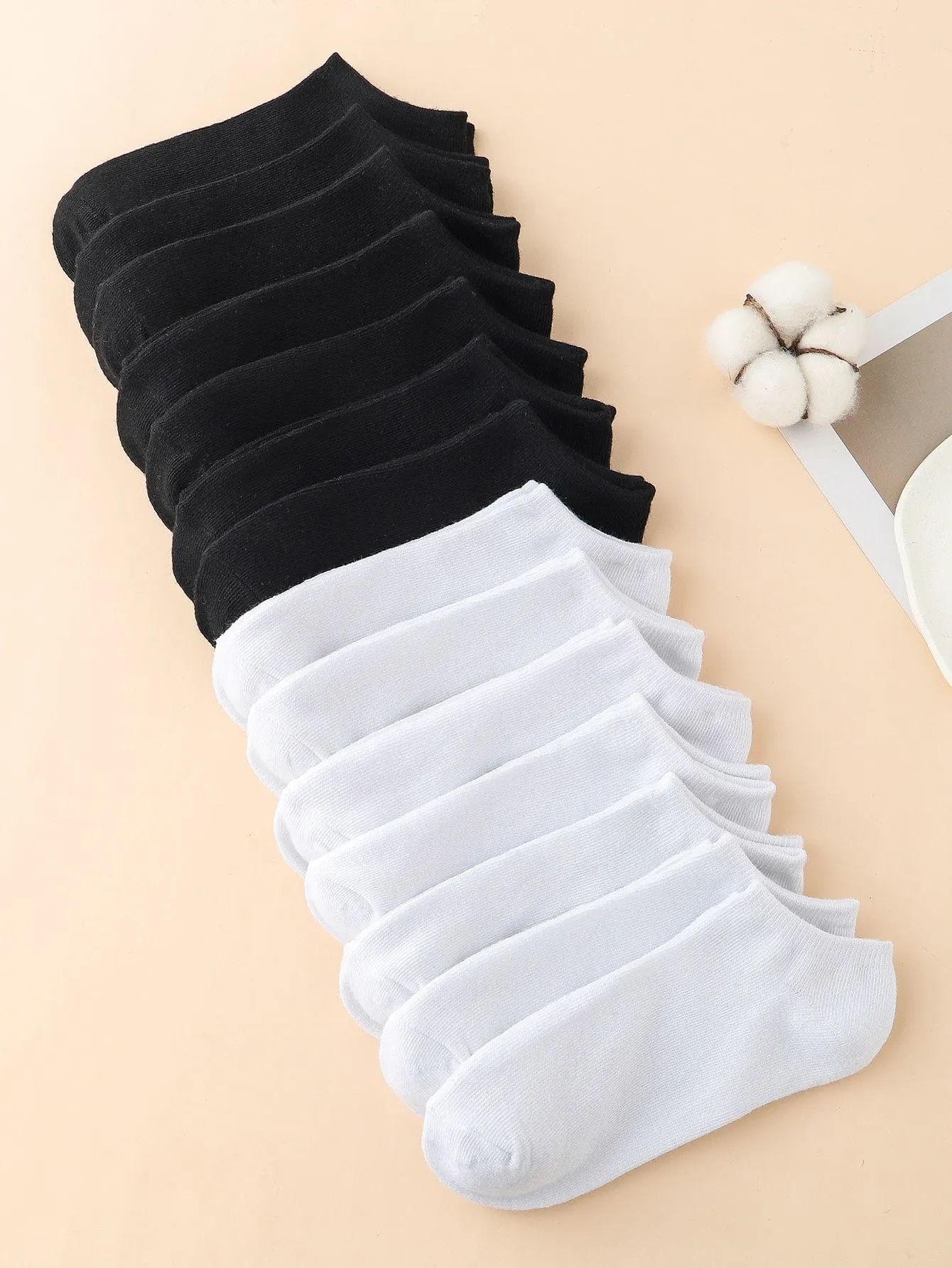 14pairs Solid Ankle Socks