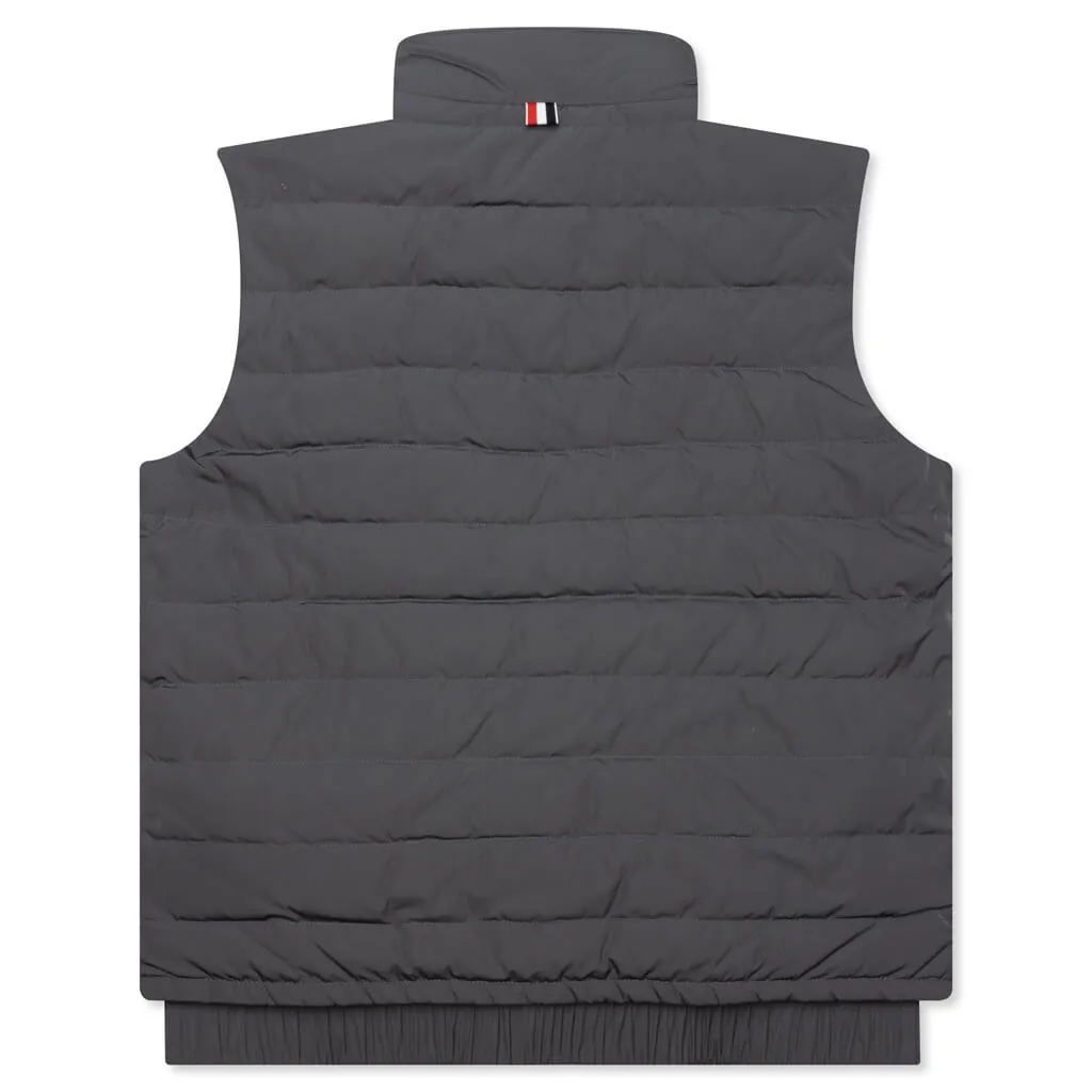 4Bar in Poly Twill Down Filled Ski Vest - Medium Grey