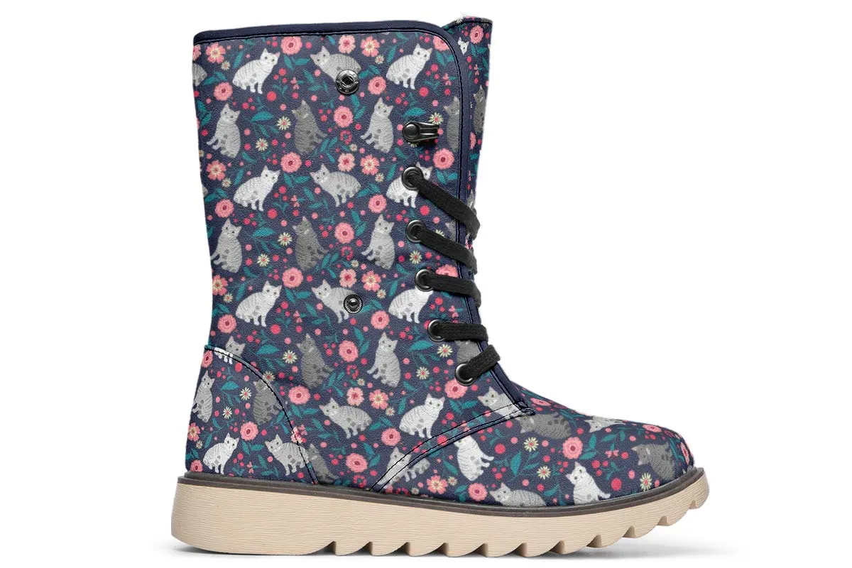 American Shorthair Cat Flower Polar Vibe Boots