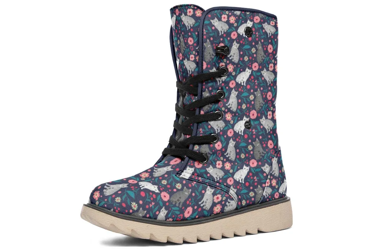 American Shorthair Cat Flower Polar Vibe Boots