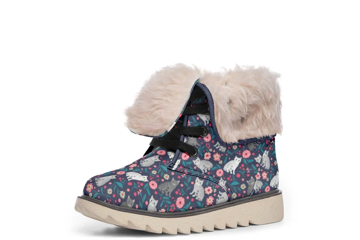 American Shorthair Cat Flower Polar Vibe Boots