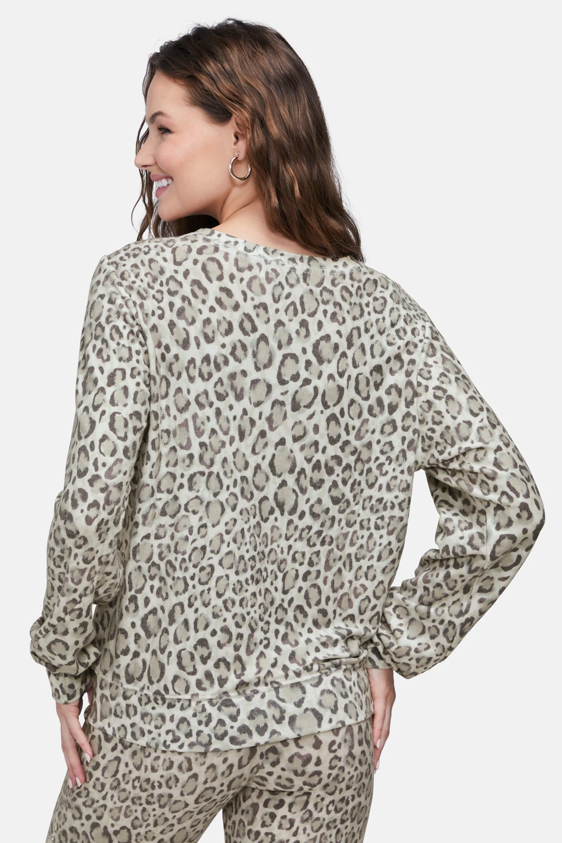 Animal Print Baggy Beach Jumper | Coconut Milk Endless Safari