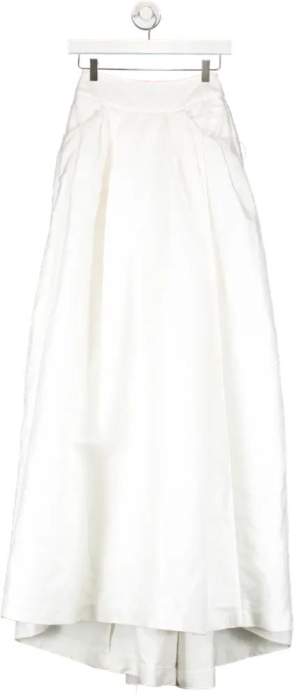 ASOS White A Line Puff Maxi Skirt UK 4