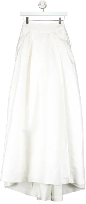 ASOS White A Line Puff Maxi Skirt UK 4