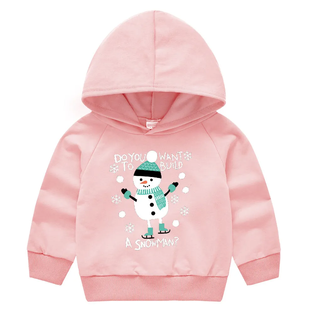 Baby Kid Girls Boys Letters Cartoon Print Christmas Hoodies Sweatshirts Wholesale 23112802