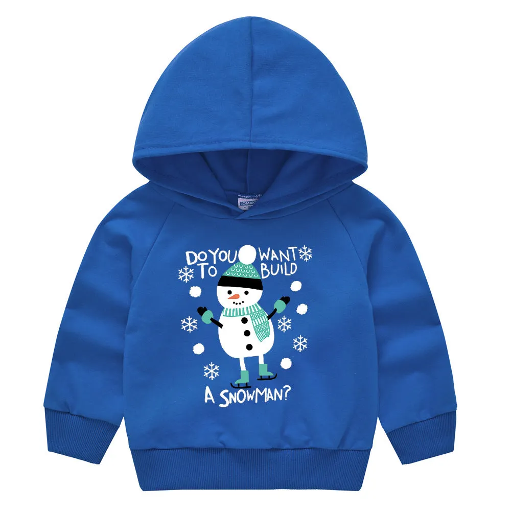 Baby Kid Girls Boys Letters Cartoon Print Christmas Hoodies Sweatshirts Wholesale 23112802