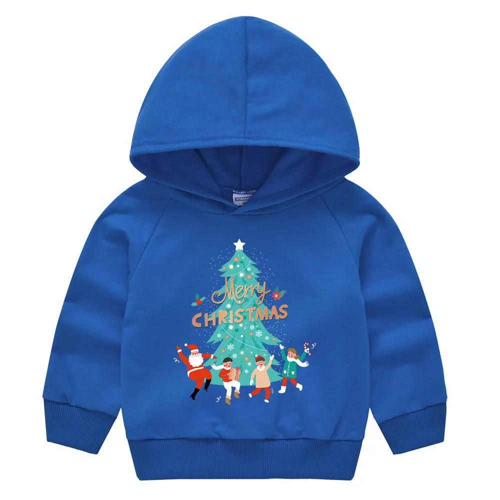 Baby Kid Girls Boys Letters Cartoon Print Christmas Hoodies Sweatshirts Wholesale 23112802