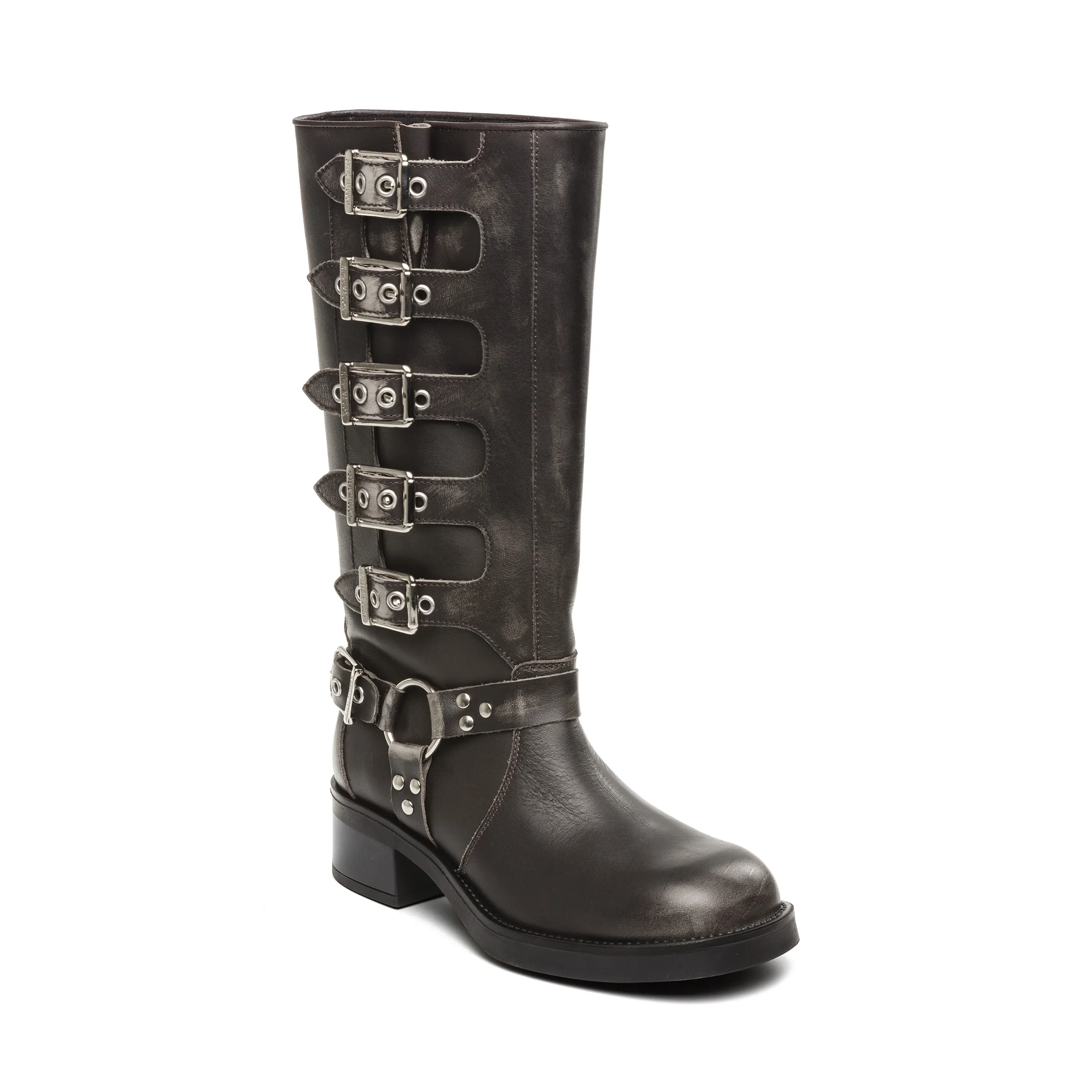 Battle Boot DK GREY LEATHER