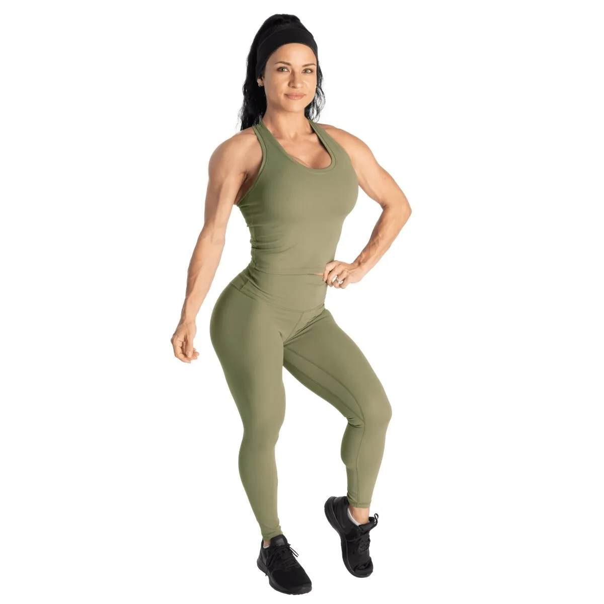 Better Bodies Core Crop T-Back - Wash Green