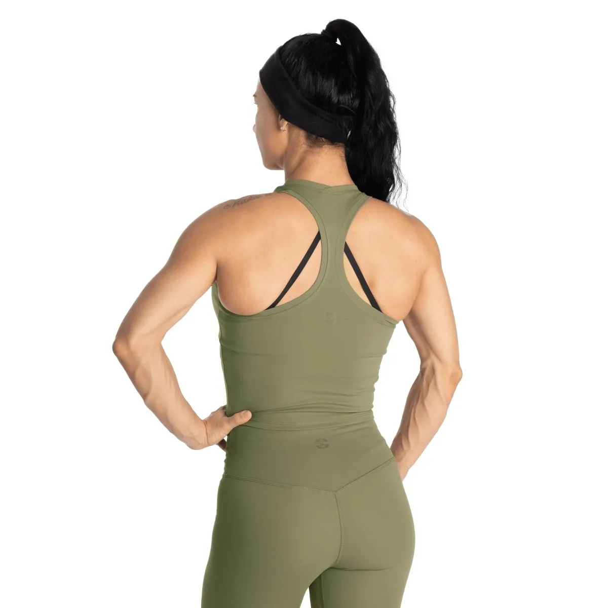 Better Bodies Core Crop T-Back - Wash Green