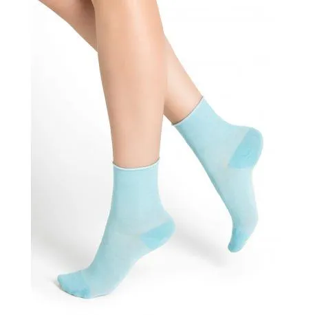 Bleuforet Velvet Cotton Roll-Top Ankle Socks