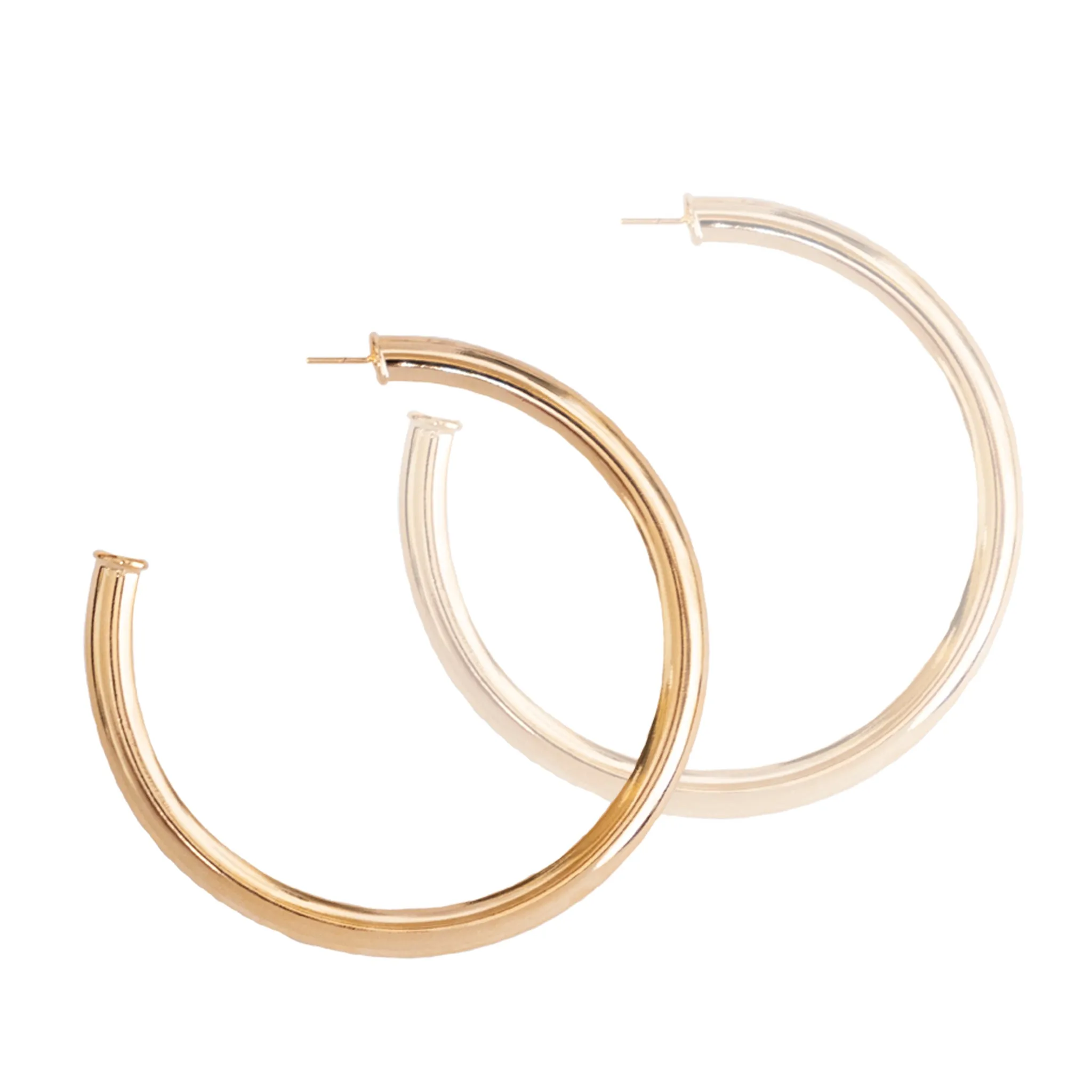 Cameron Large Polished Hoop Earrings