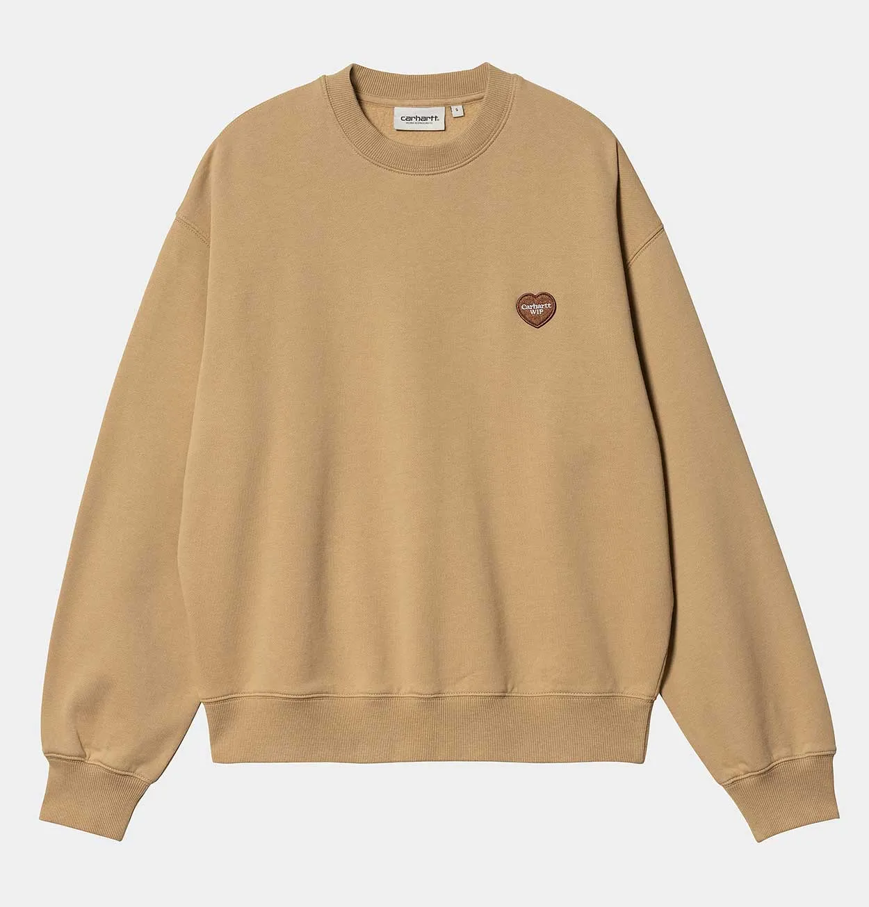 Carhartt WIP Women's Heart Patch Sweatshirt in Dusty H Brown