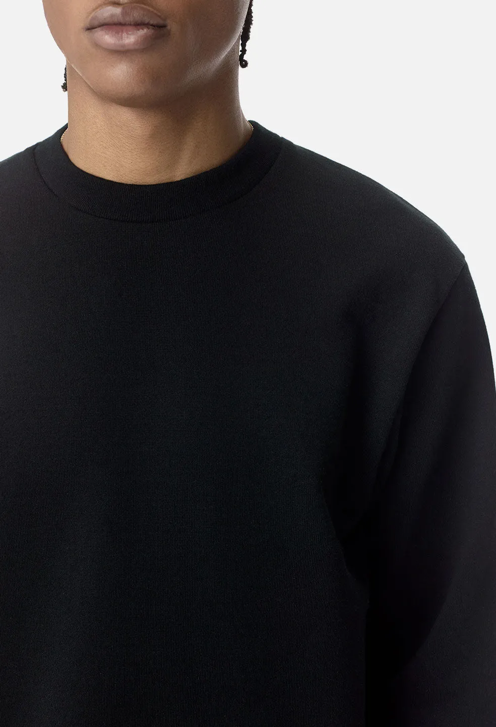 Cashmere Fleece Beach Crew / Black