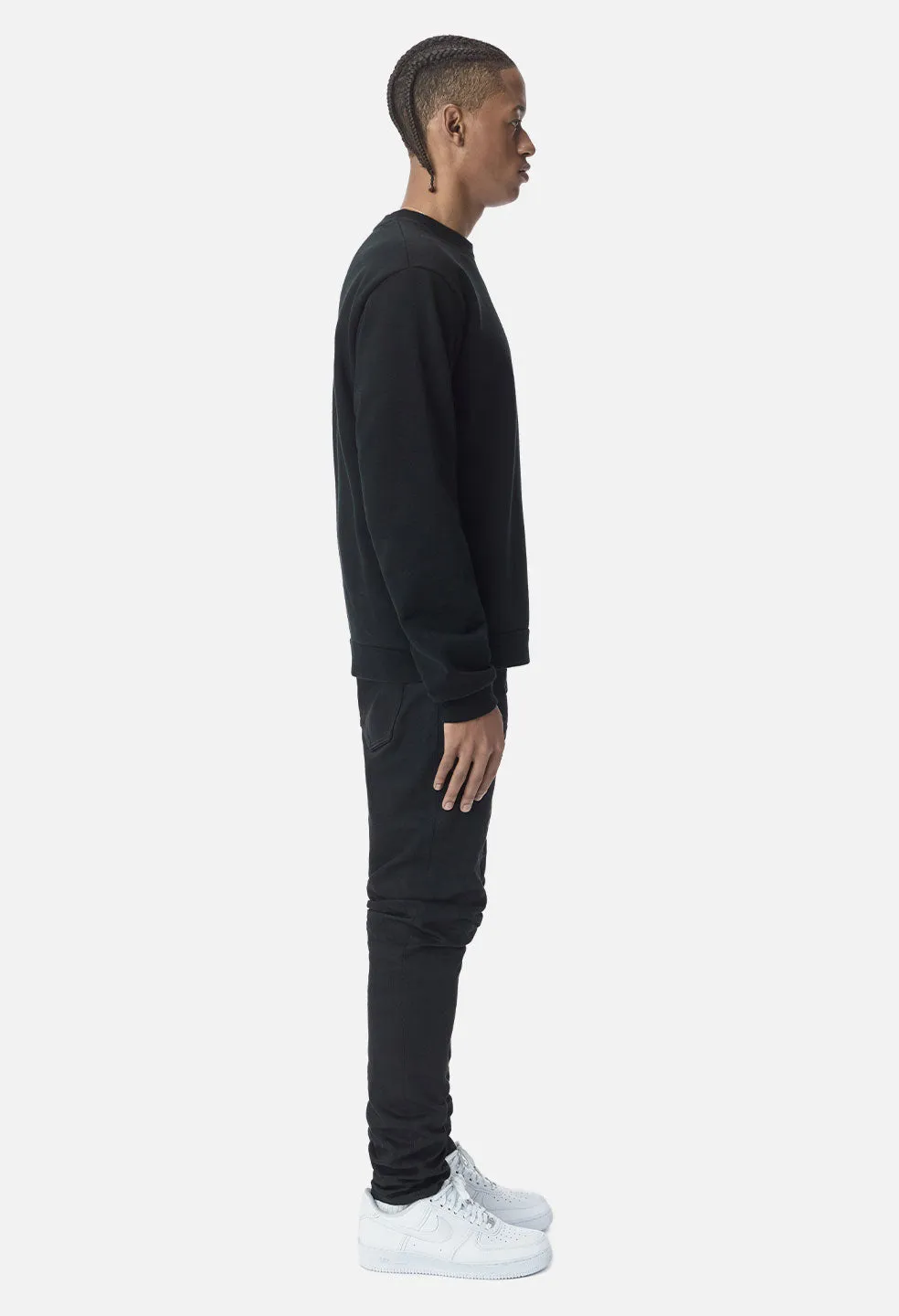 Cashmere Fleece Beach Crew / Black