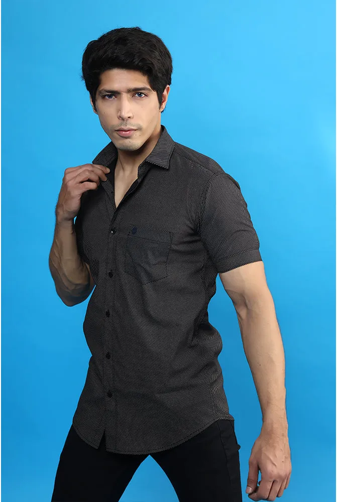 Casual Half Sleeve Shirts - Best Men Casual Black Shirt