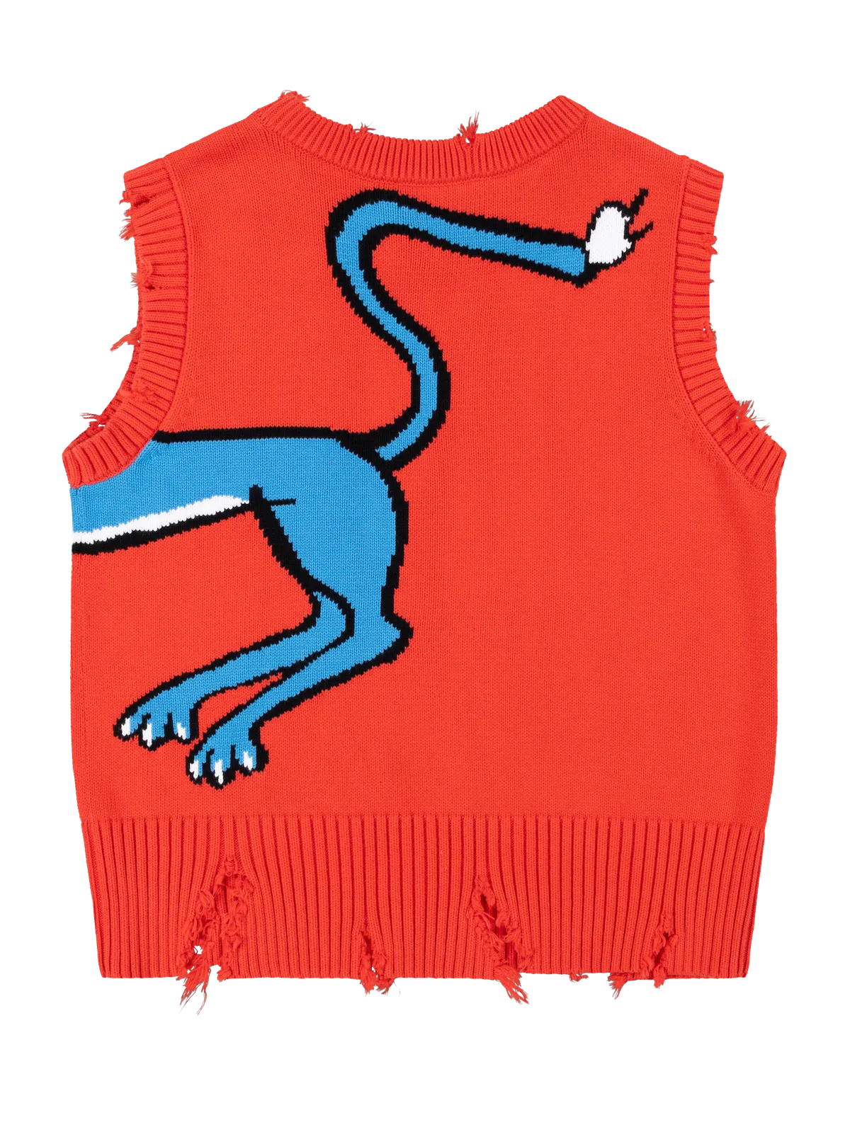 CHARLES JEFFREY - Graphic Slash Vest - PAPRIKA SILLY LION