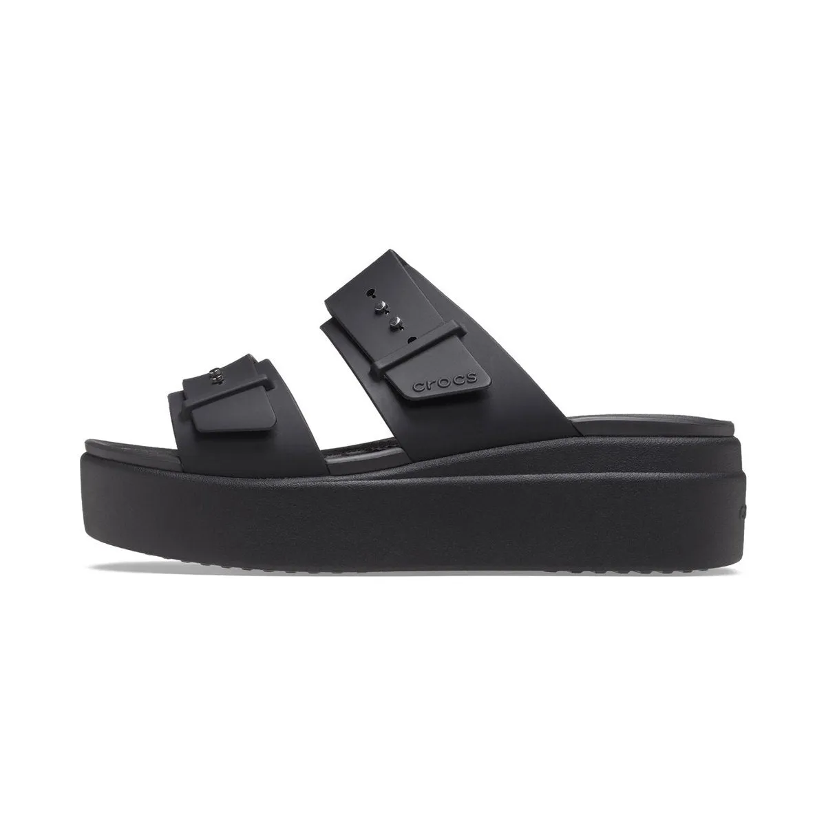 Crocs women's sandal with wedge Brooklyn Buckle Low Wedge W 207431-001 black 