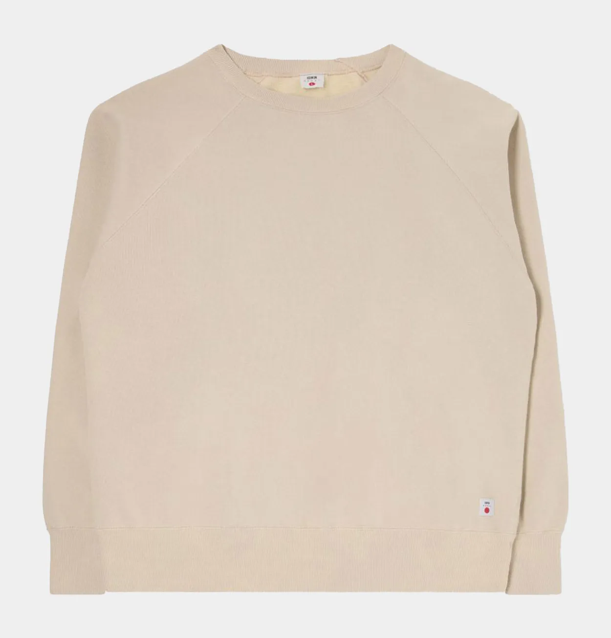 EDWIN Raglan-Sleeve Crewneck in Beige