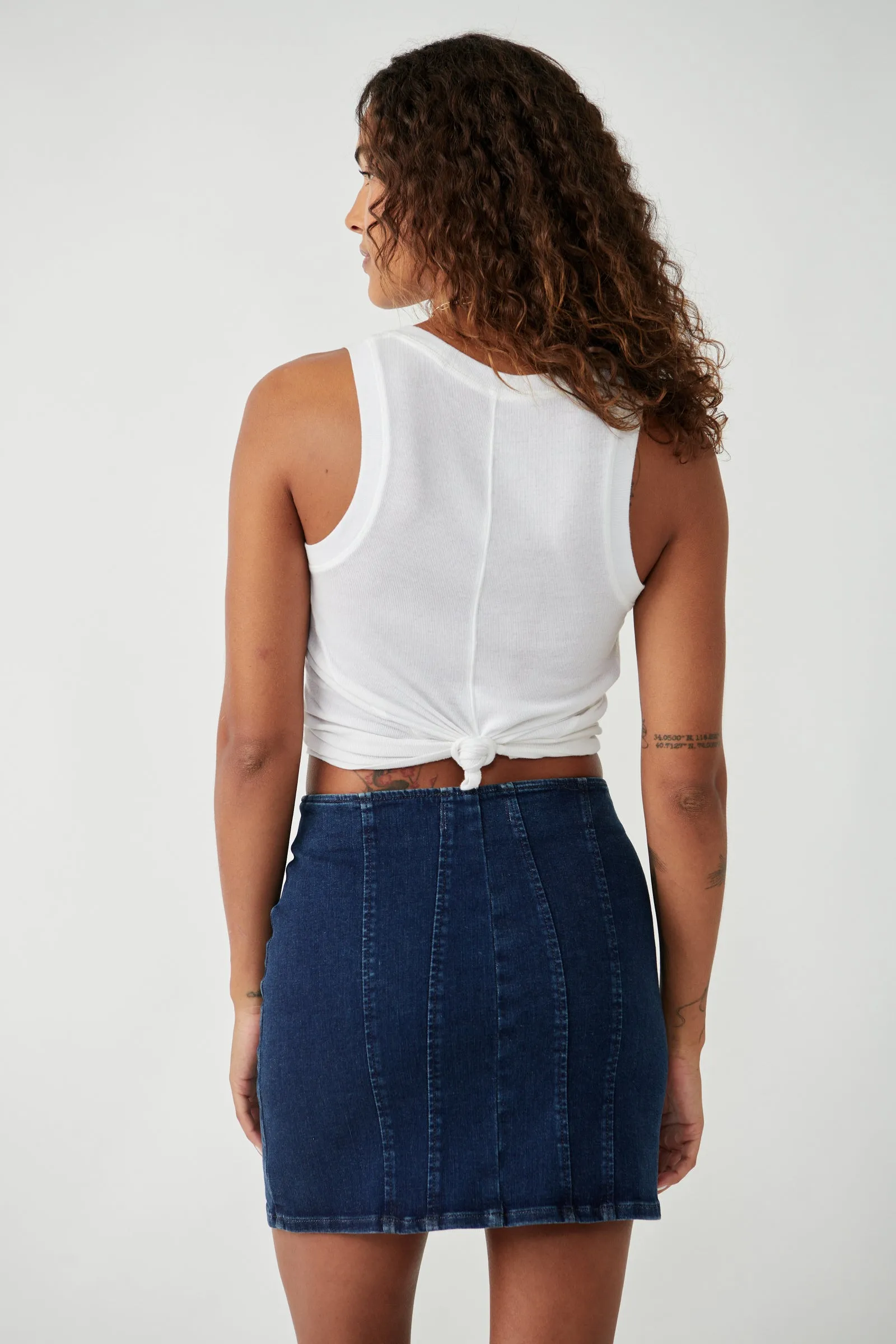 Free People Layla Denim Mini Skirt