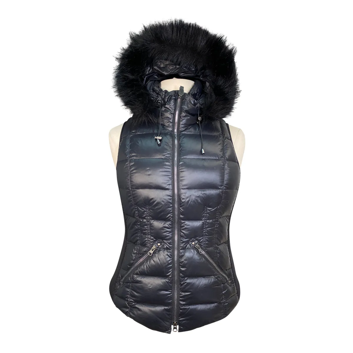 Goode Rider Hooded Down Vest in Black - Women's Large