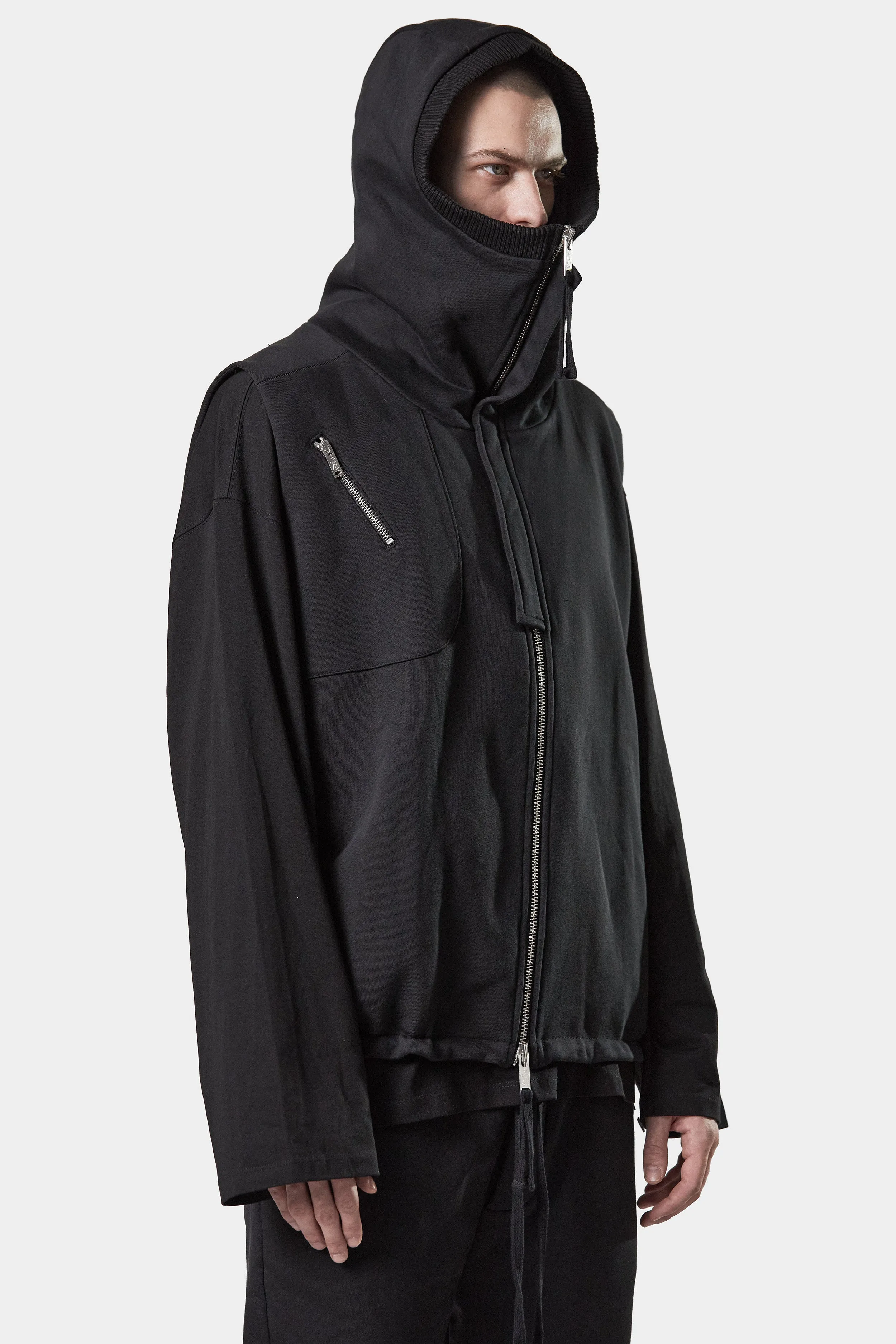 Hooded zip up sweat vest