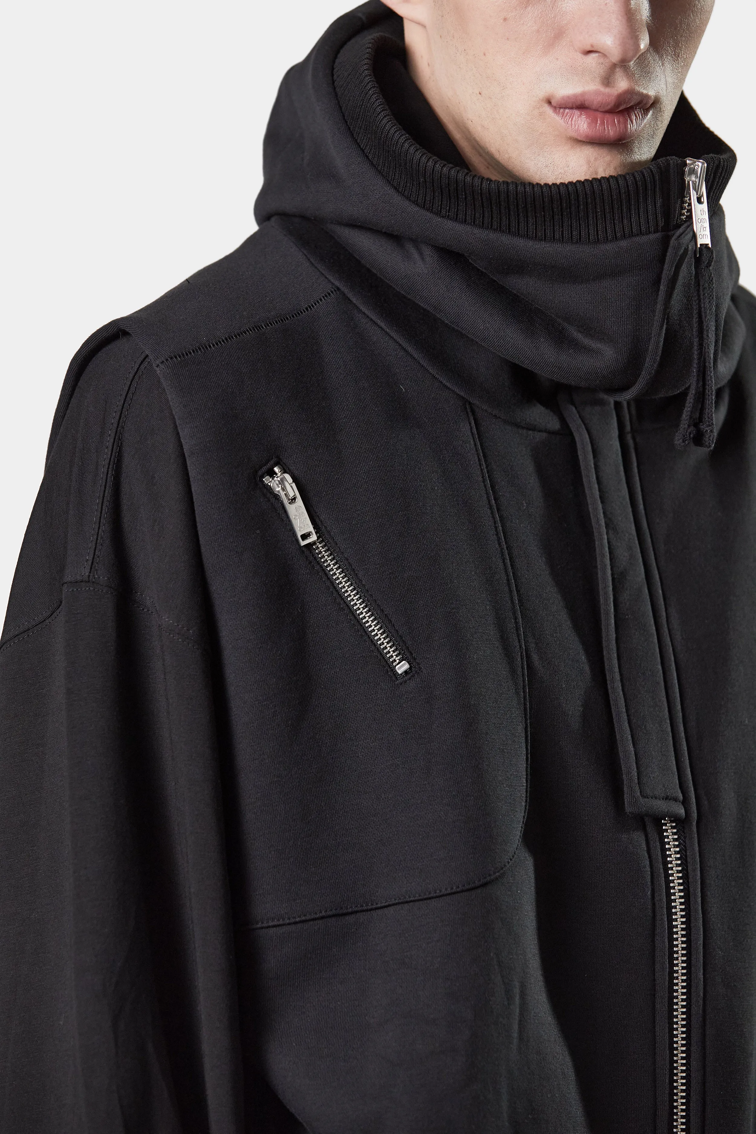 Hooded zip up sweat vest