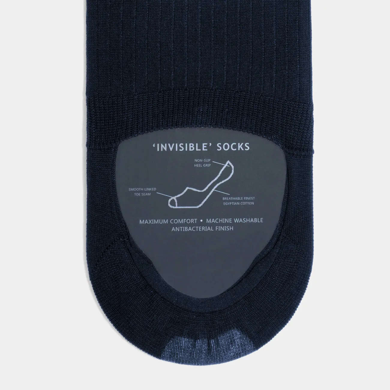 Invisible Cotton Navy Socks