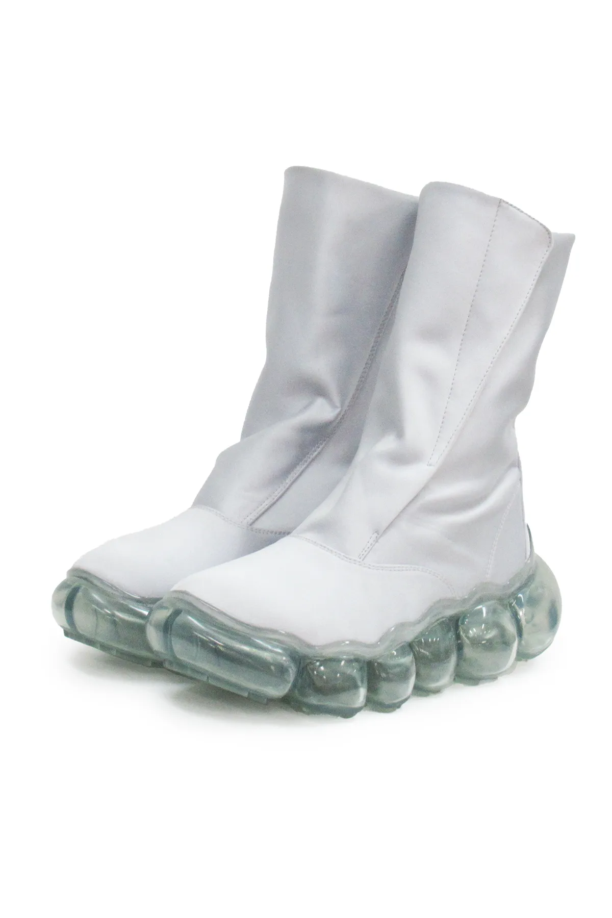 “Jewelry" Satin Boots / IceGray