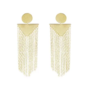 Kayly Statement Geometric Fringe Earrings