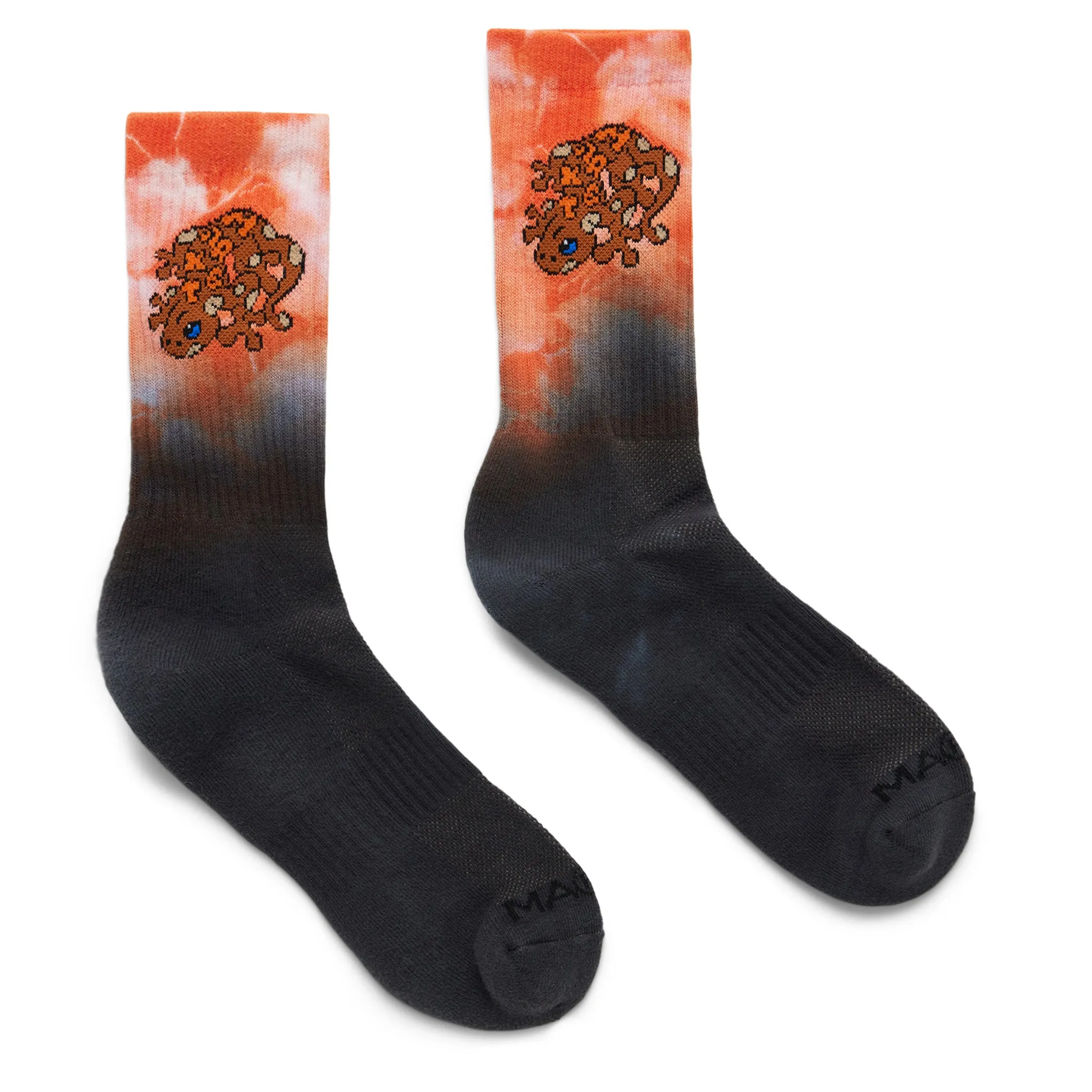 LIZARD TIE DYE SOCKS (RED)