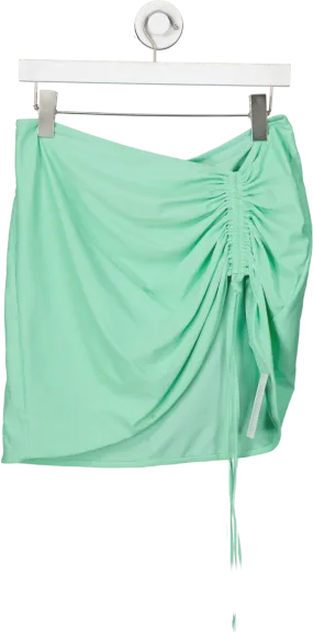 Mars the Label Green Ruched Mini Skirt UK 16