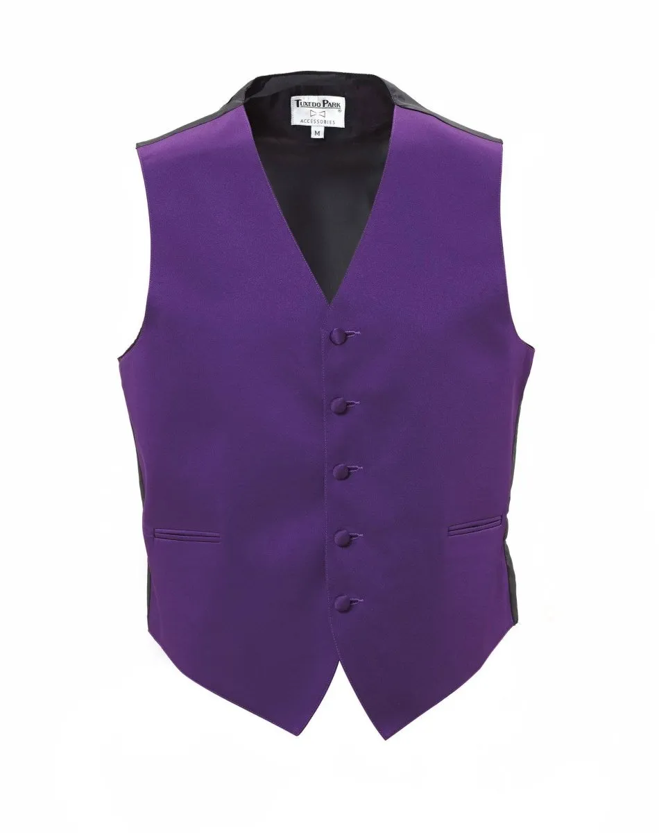 Men's Tuxedo Vest Fullback with Bow Tie - Bold Colors