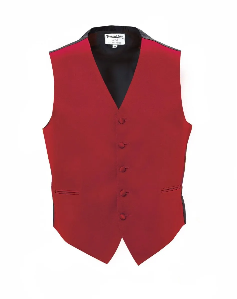 Men's Tuxedo Vest Fullback with Bow Tie - Bold Colors