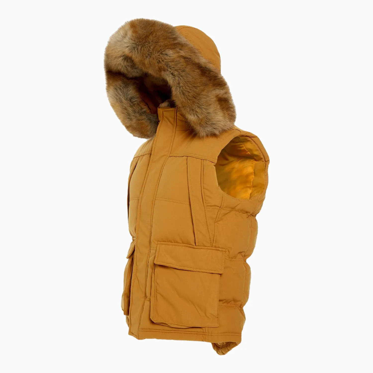 Men's Yukon Fur Lined Hooded Puffer Vest