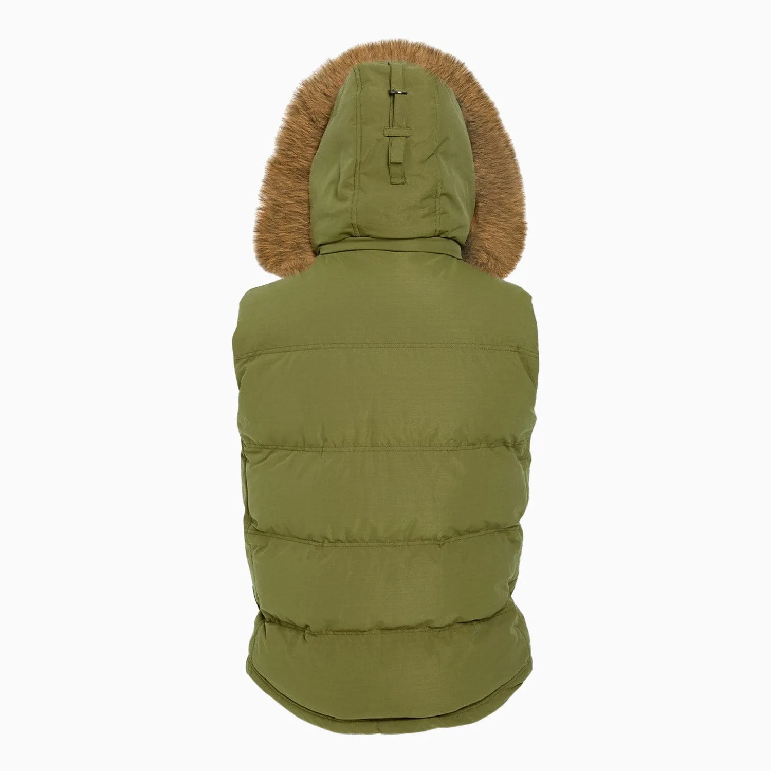 Men's Yukon Fur Lined Hooded Puffer Vest