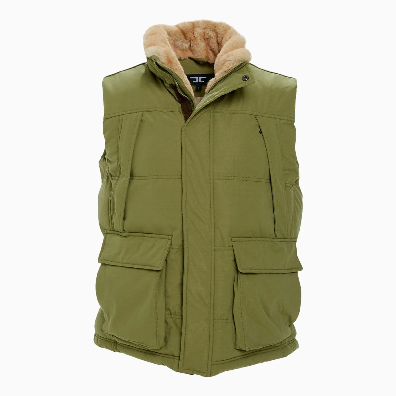 Men's Yukon Fur Lined Hooded Puffer Vest