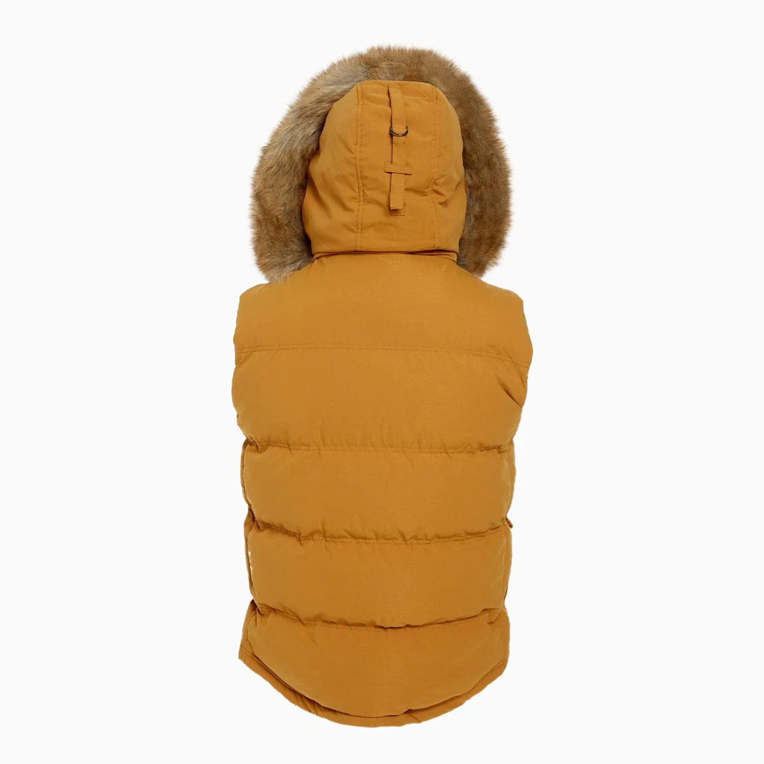 Men's Yukon Fur Lined Hooded Puffer Vest