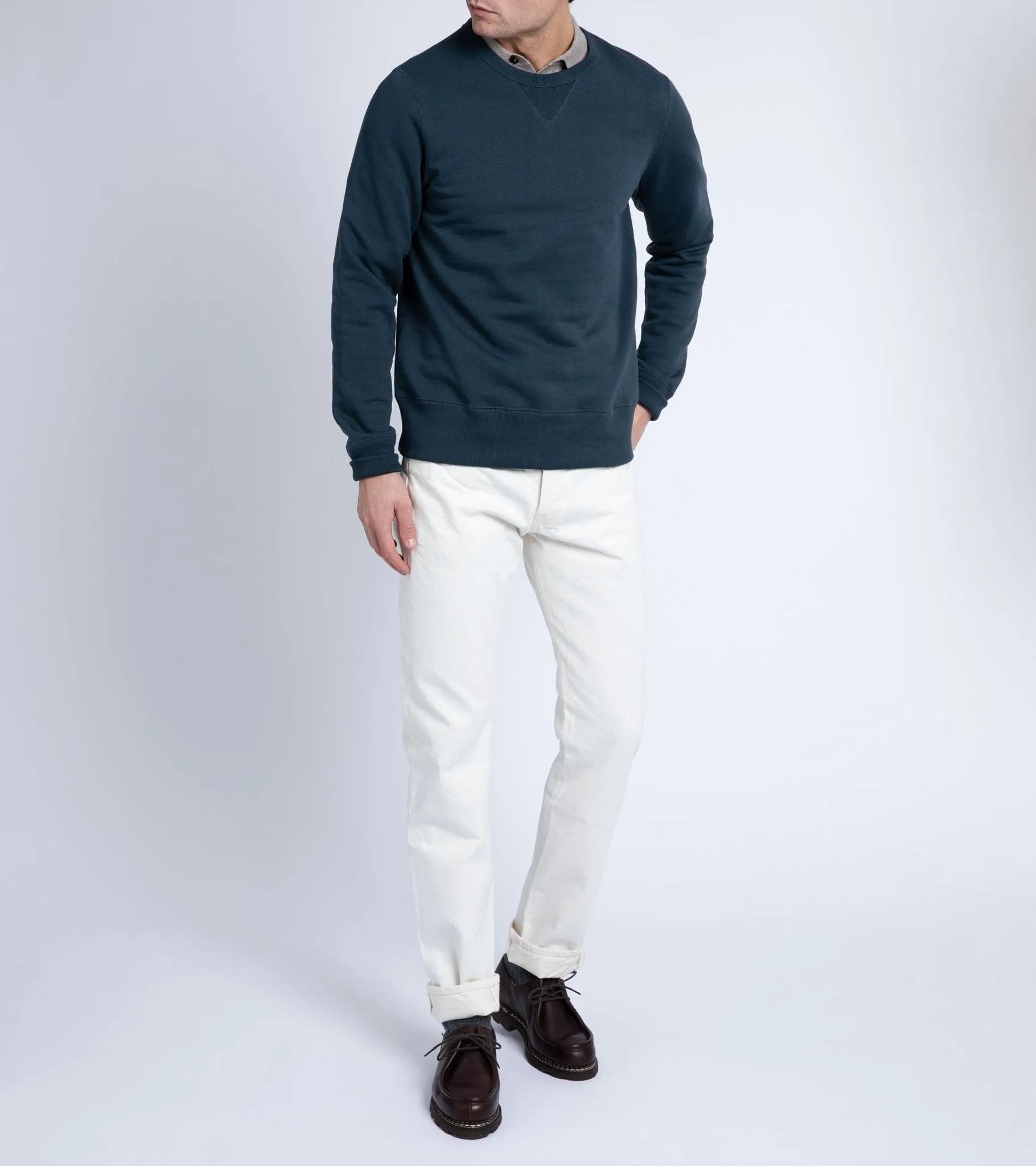 Merz b. Schwanen 346 Sweatshirt: Mineral Blue