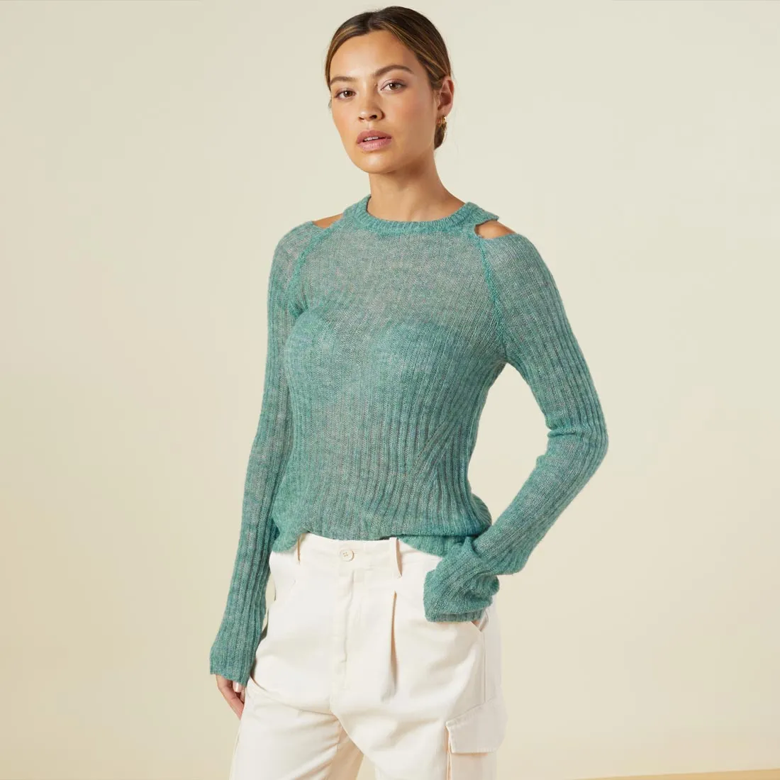 Mohair Cut Out Sweater