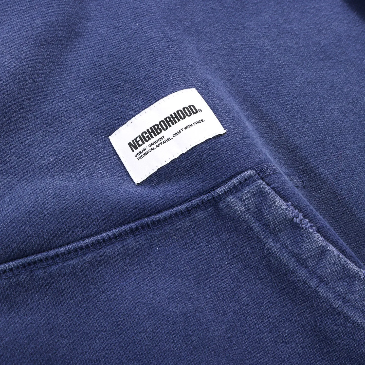 NEIGHBORHOOD DAMAGE HOODED SWEATSHIRT NAVY