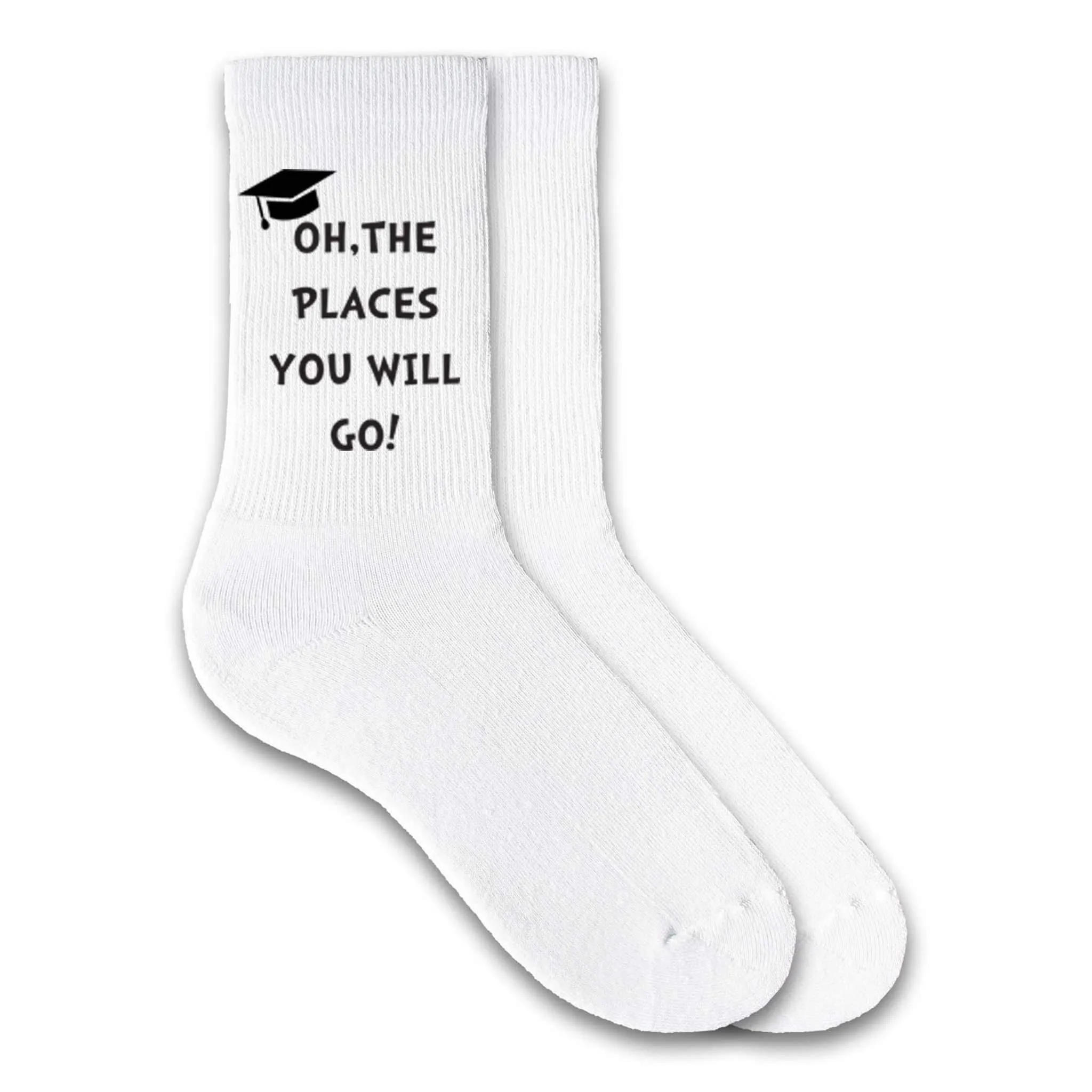 Oh The Places You'll Go - Graduation Novelty Socks