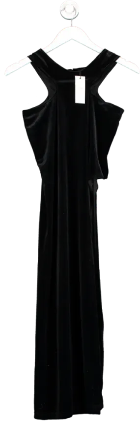 Olivia Reign Black Velvet Cut Out Maxi Skirt UK 8