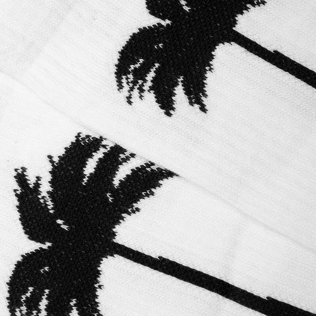 Palm Socks - White/Black