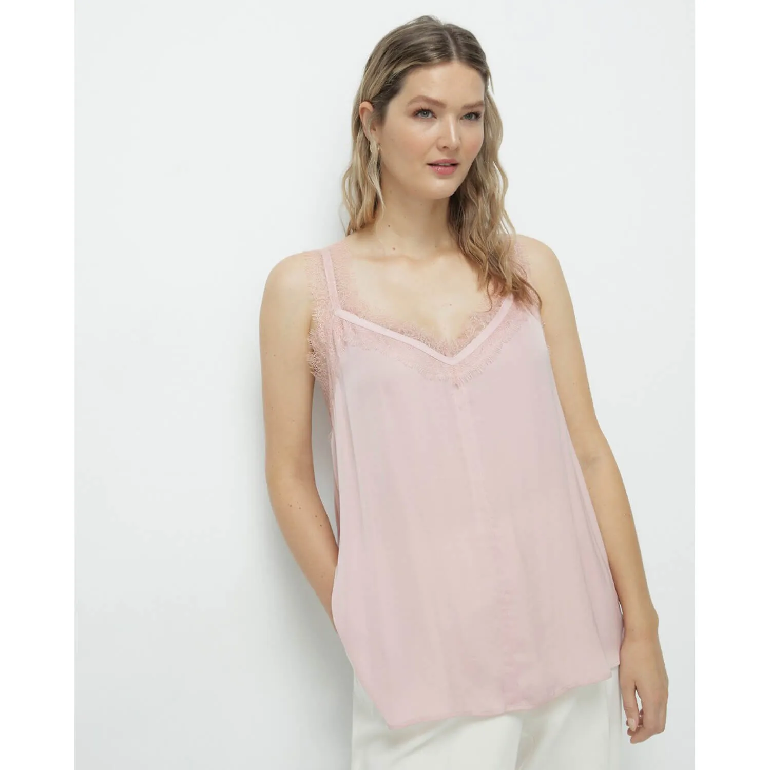 Plain-Coloured Camisole Top - Nude