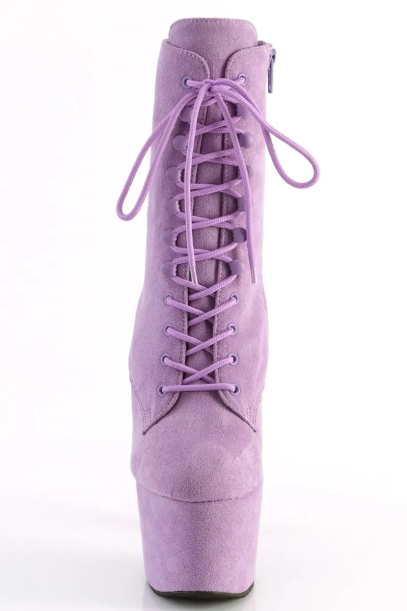 Pleaser USA Adore-1020FS Faux Suede 7inch Pleaser Boots - Lavender