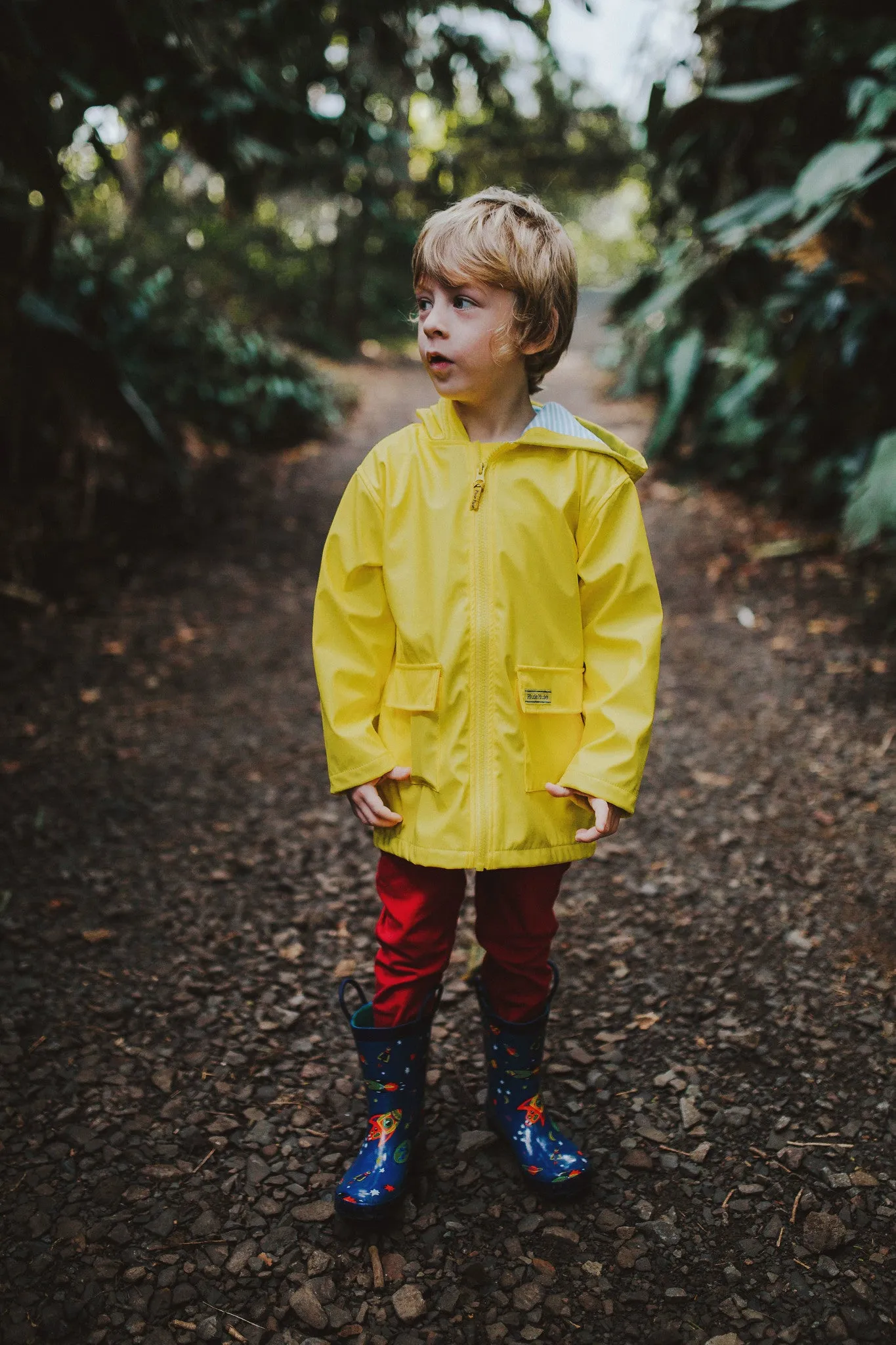 Pluie Pluie Boys Solid Yellow Rain Coat