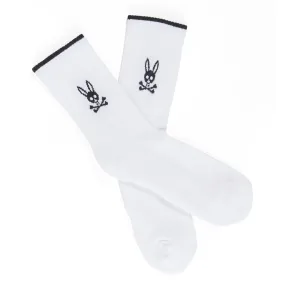 Psycho Bunny Mens Socks III in White