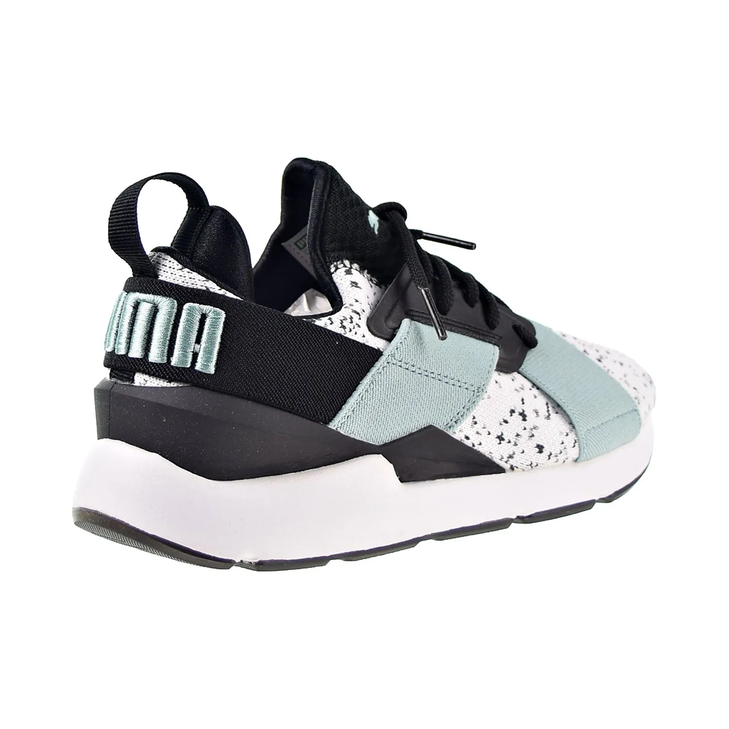 Puma Womens Muse Solst Running Shoes - White, Aquifer, and Black Colors for Stylish Comfort