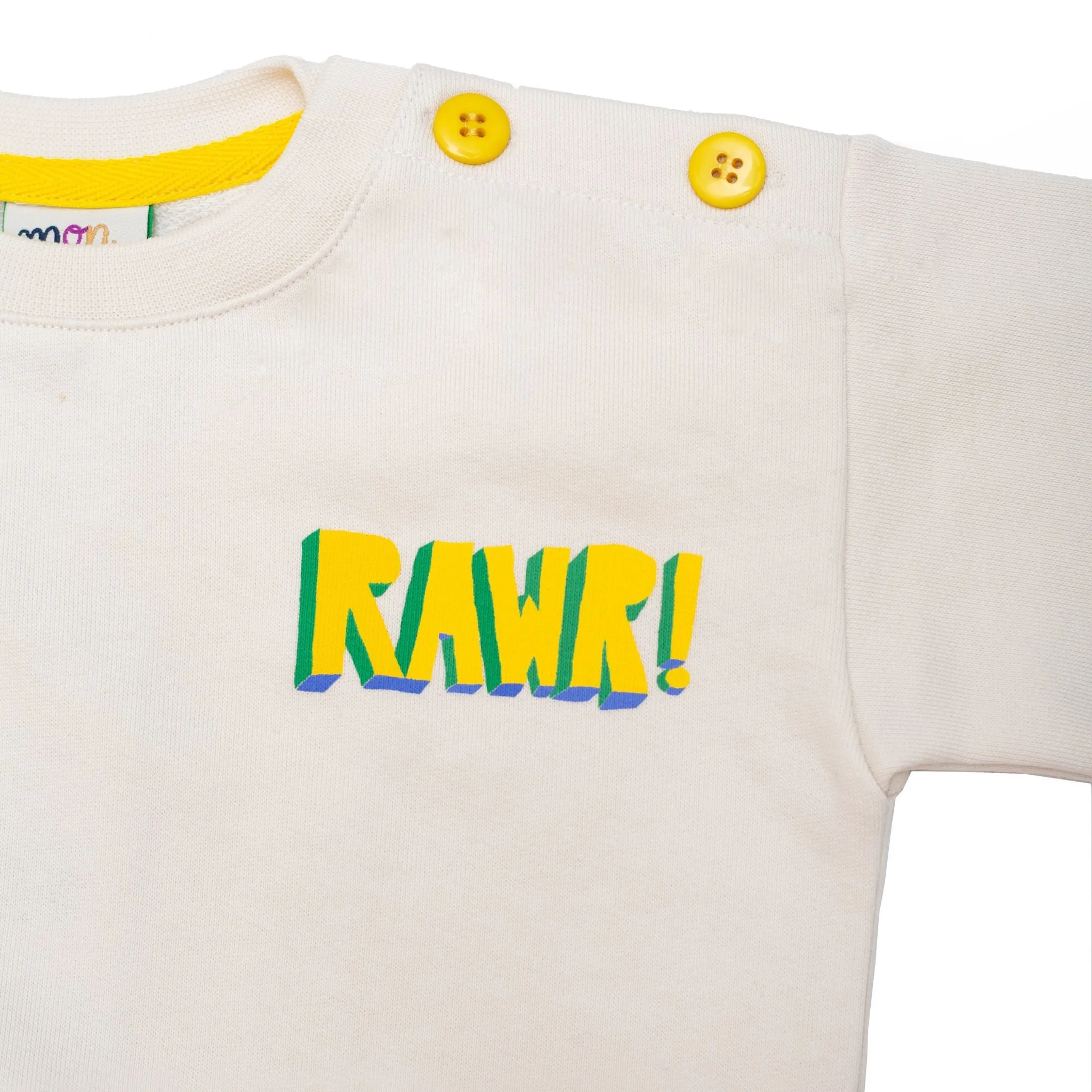 Recycled Cotton Lion Baby Sweatshirt